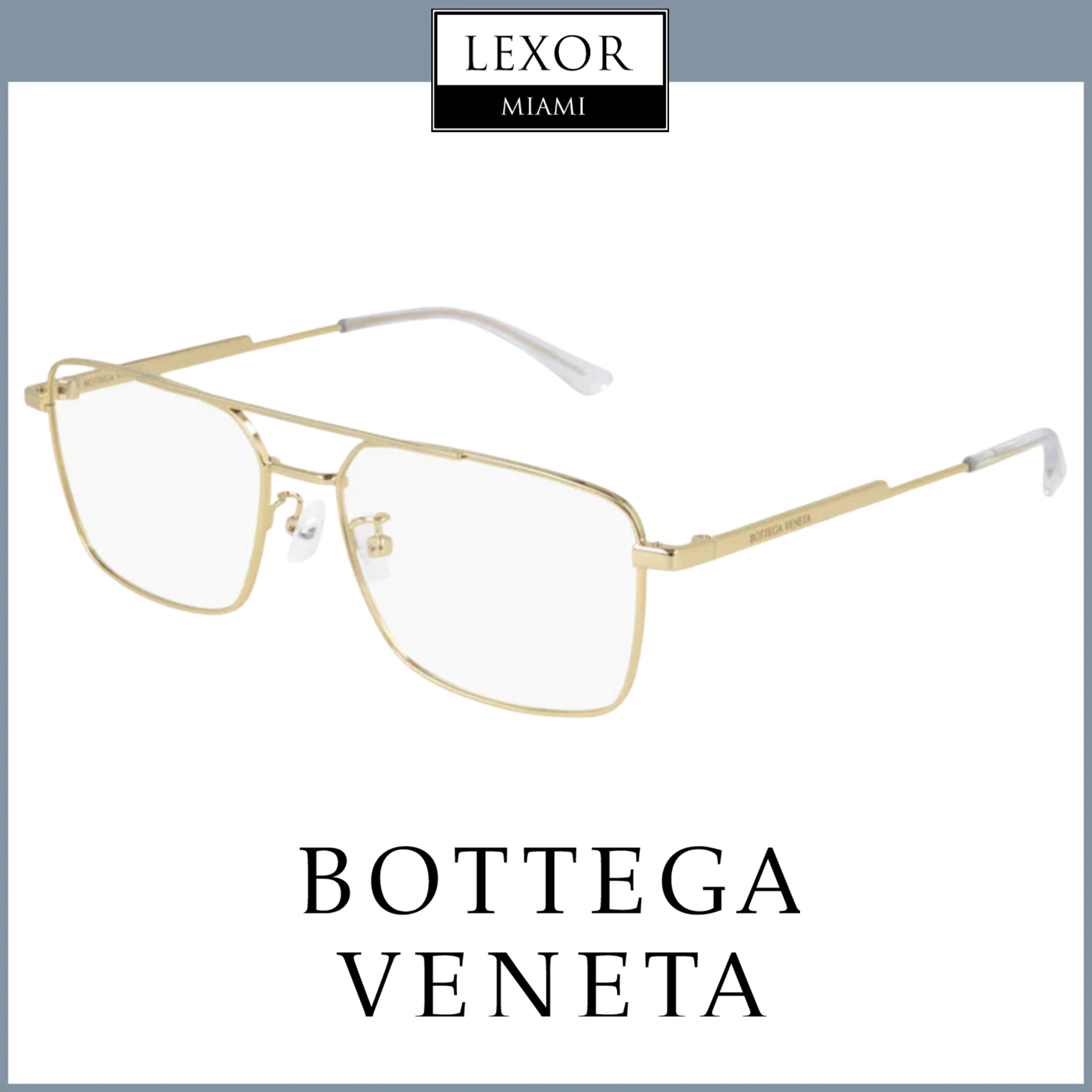 Bottega Veneta BV1072O 002 56 Unisex Optical Glasses Frame - Lightweight & Stylish Eyewear for Men & Women - Perfect for Work, Reading & Everyday Fashion