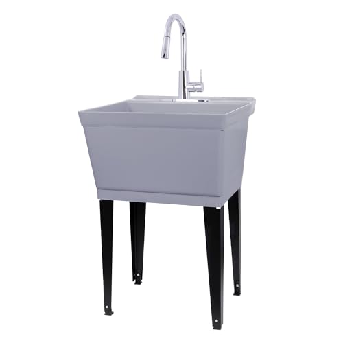 Chrome Faucet, Grey Tub