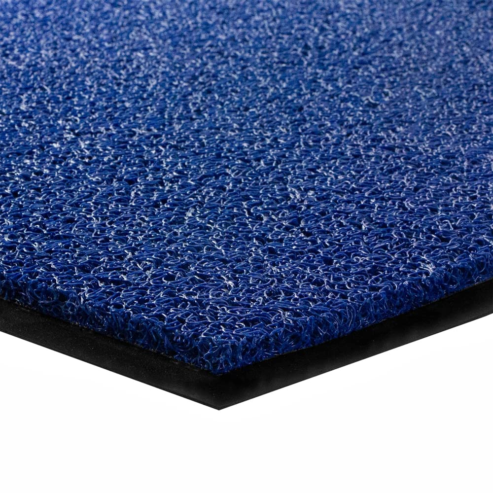 Heavy-Duty Vinyl Mesh Floor Mat 3' x 5' - Non-Slip Entrance Scraper Rug for Home, Office & Commercial Use - Durable Grey Doormat for Mud, Snow & Water Protection