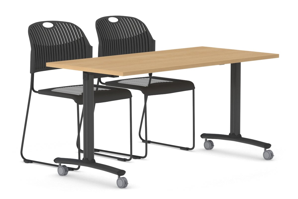 Foldable Mobile Meeting Table with Wheels - 1800L x 800W Flip Top Conference Desk - Perfect for Office Meetings, Classrooms & Event Spaces