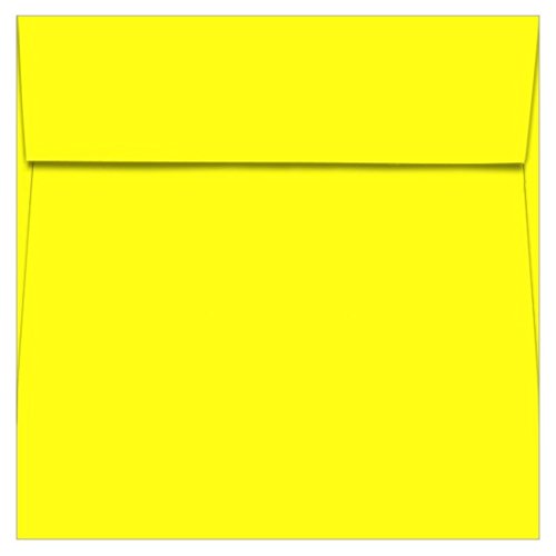 Lift-Off Lemon Square Envelopes - 6x6 Inch Matte 60T (1000 Pack) for Invitations, Greeting Cards & Wedding Stationery