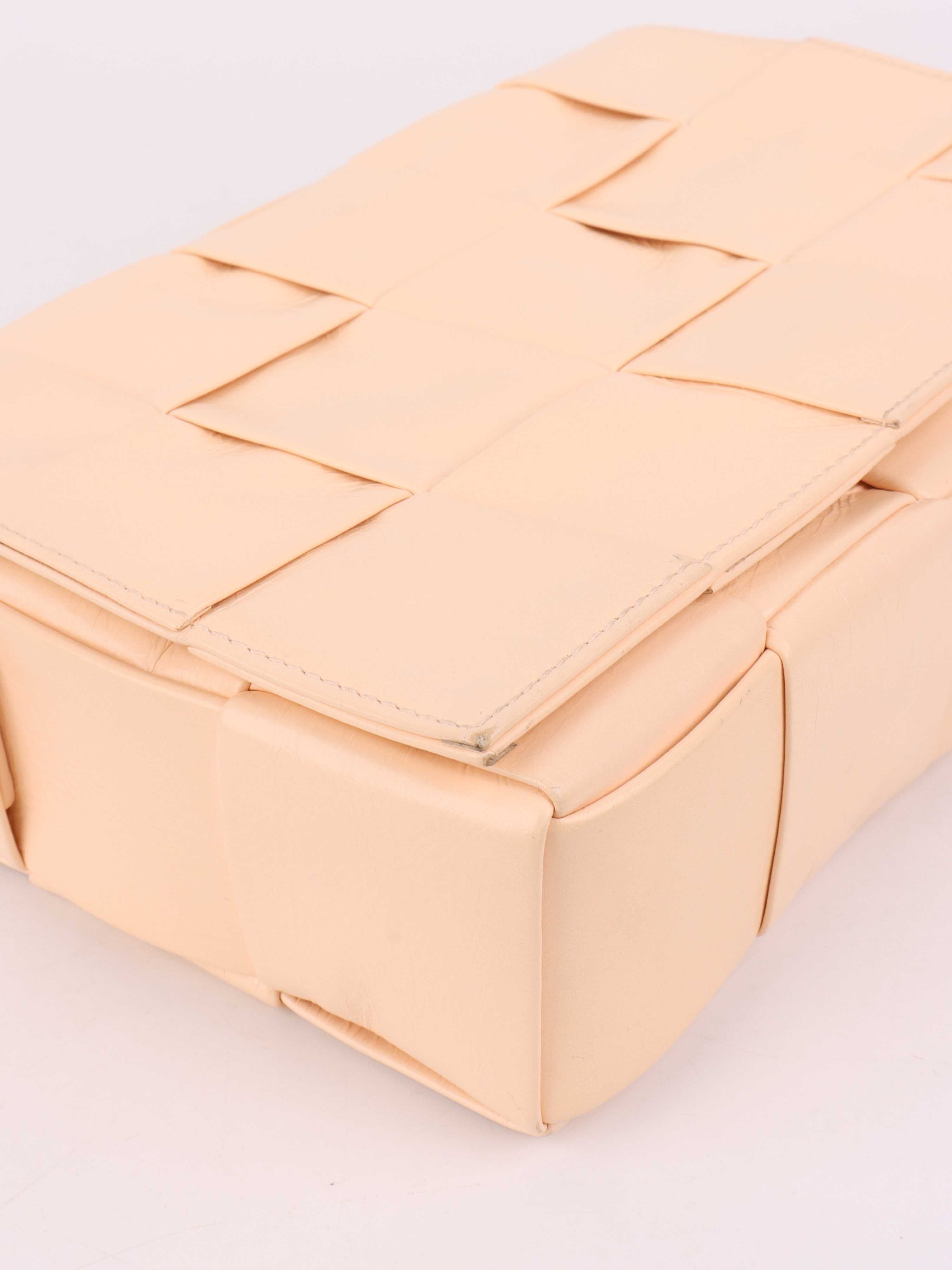 Bottega Veneta Light Peach Cassette Bag - Luxury Crossbody Handbag for Women | Perfect for Date Night, Office & Travel Accessories