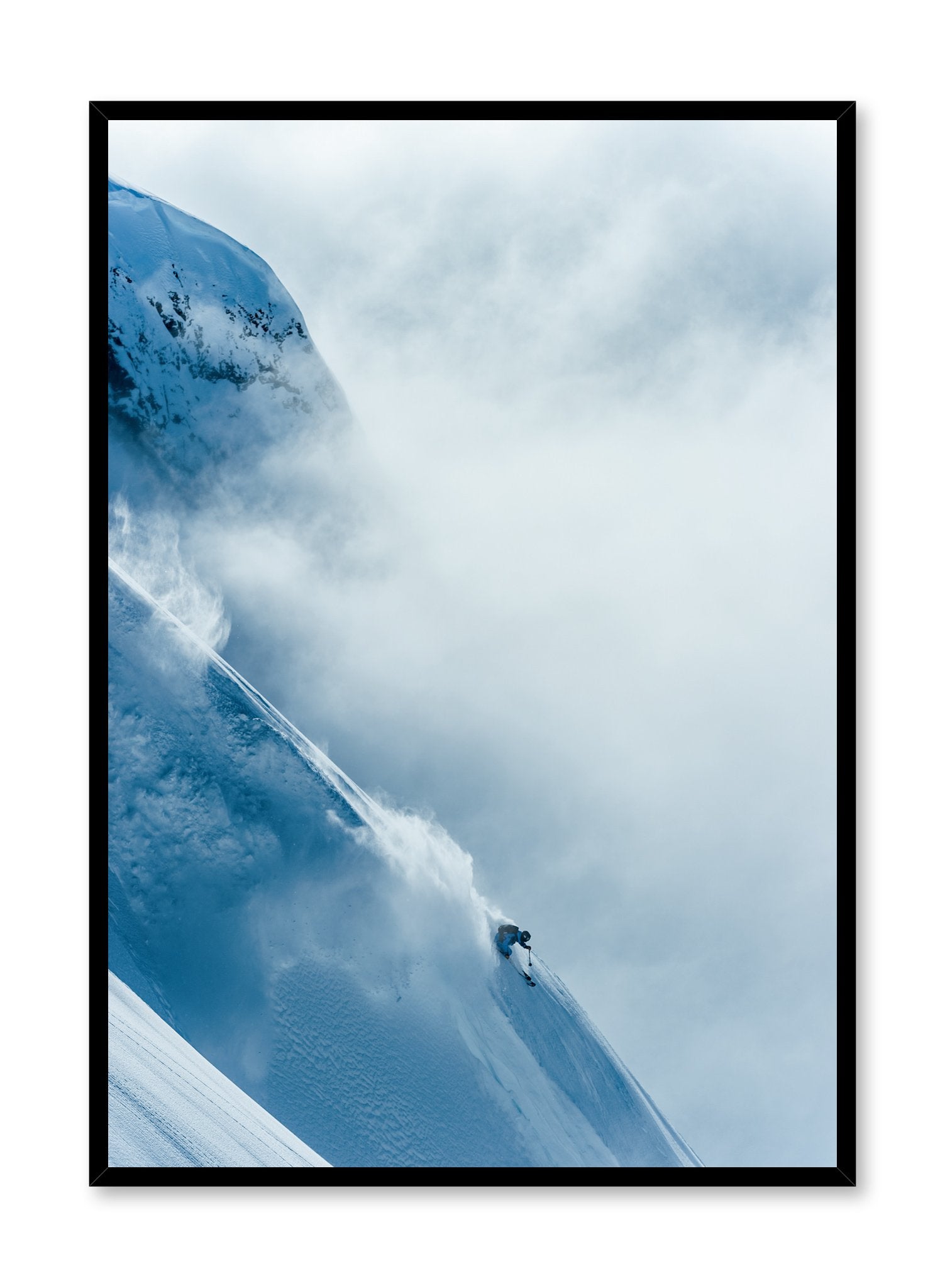 Extreme Skiing Poster - High-Quality Wall Art for Adventure Lovers - Perfect for Home, Office & Ski Lodge Decor