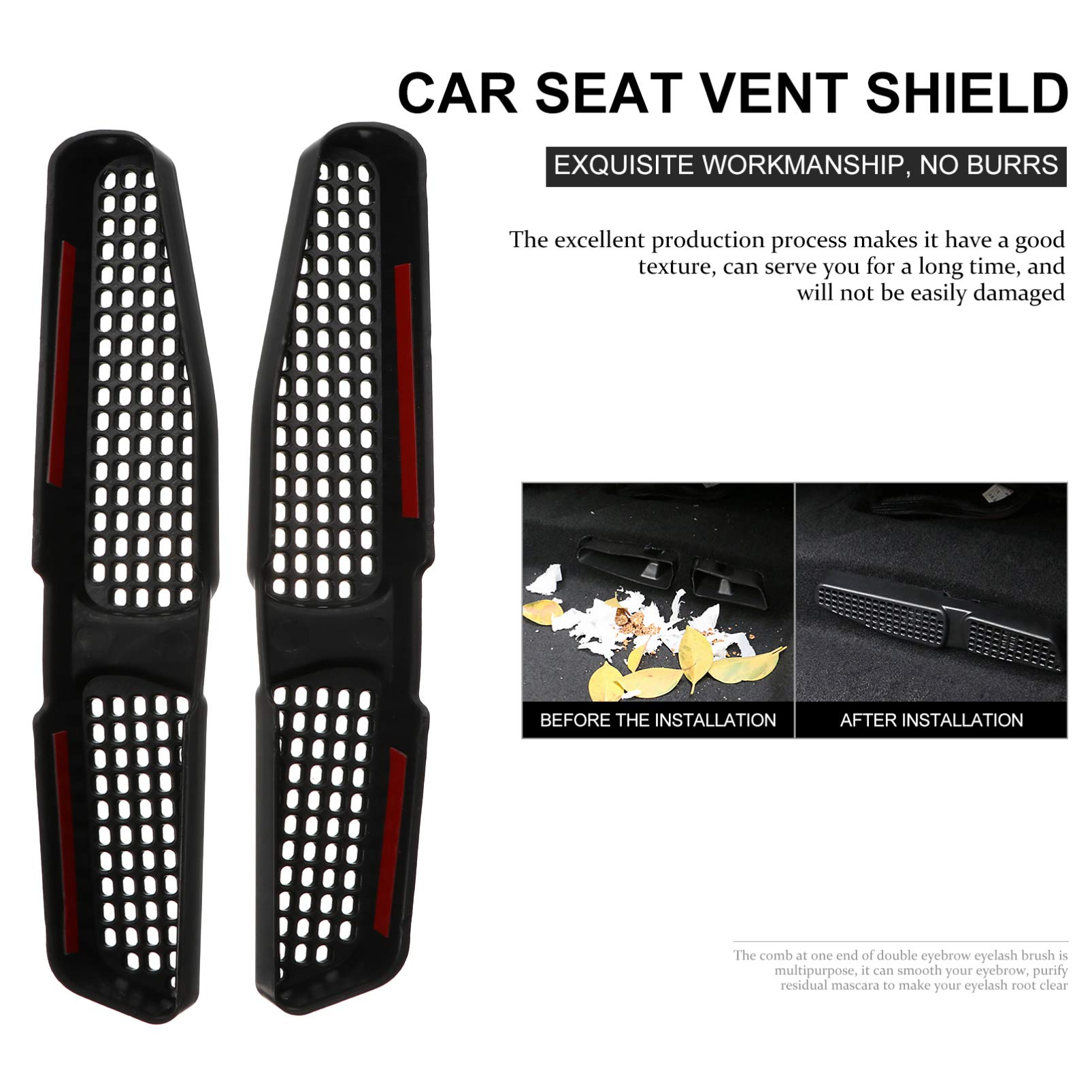 Wakauto 1 Pair Car Air Vent Covers - Durable Plastic AC Vent Shields & Side Window Deflectors for Auto Protection | Perfect for Sedans, SUVs & Trucks to Block Dust & Debris