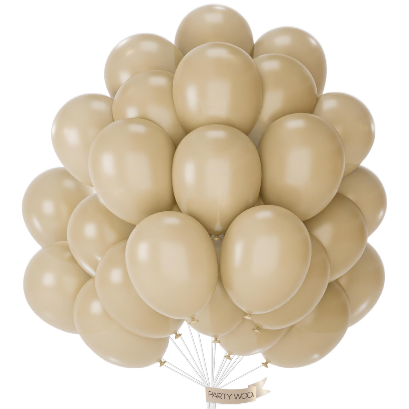50 Pack 12 Inch Latte Brown Balloons - Boho Party Decorations for Garland & Arch, Neutral Birthday Party Supplies | Perfect for Wedding, Baby Shower & Home Decor