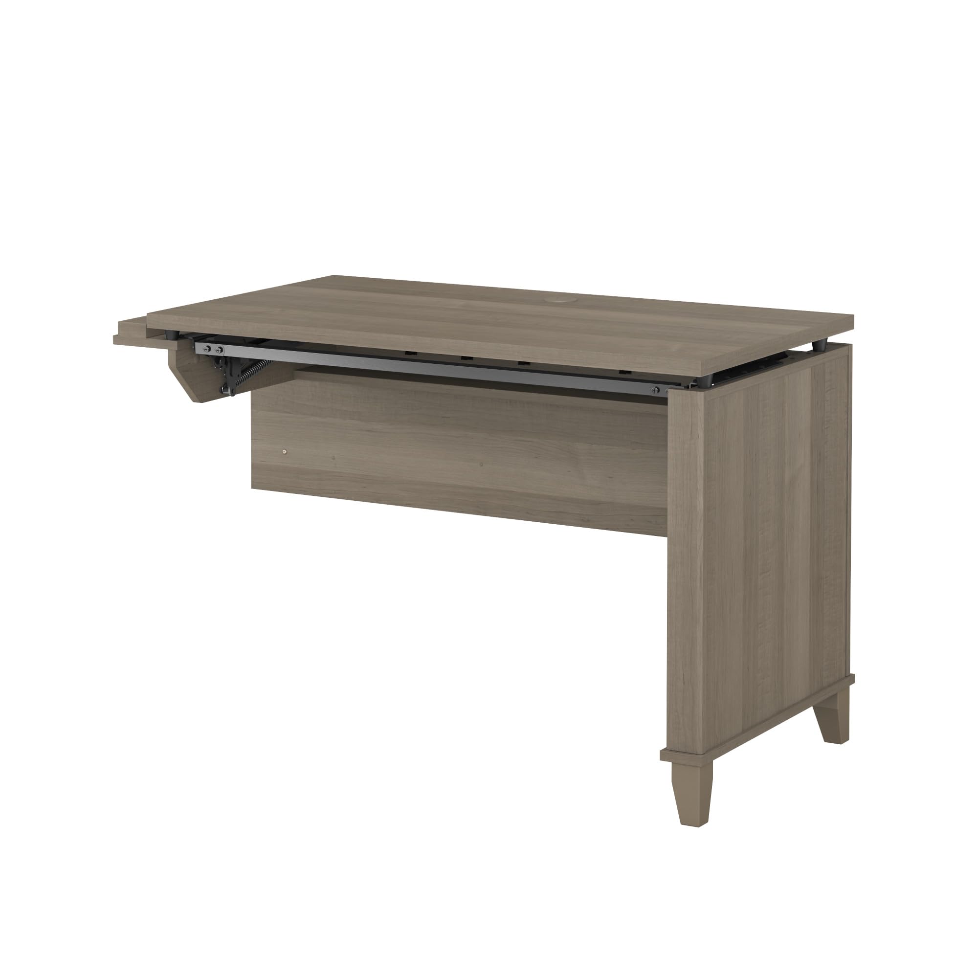 Bush Furniture Somerset 42W 3-Position Adjustable Sit to Stand Desk Return in Ash Gray - Perfect for Home Office, Workspace & Ergonomic Workstations