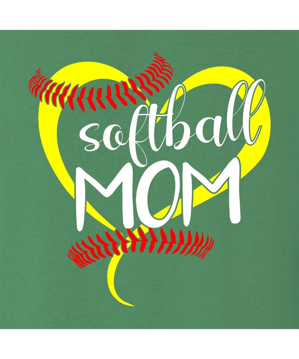 Go All Out Adult Softball Mom T-Shirt - Funny Mother's Day Gift for Baseball Moms - Perfect for Games, Practice & Team Spirit