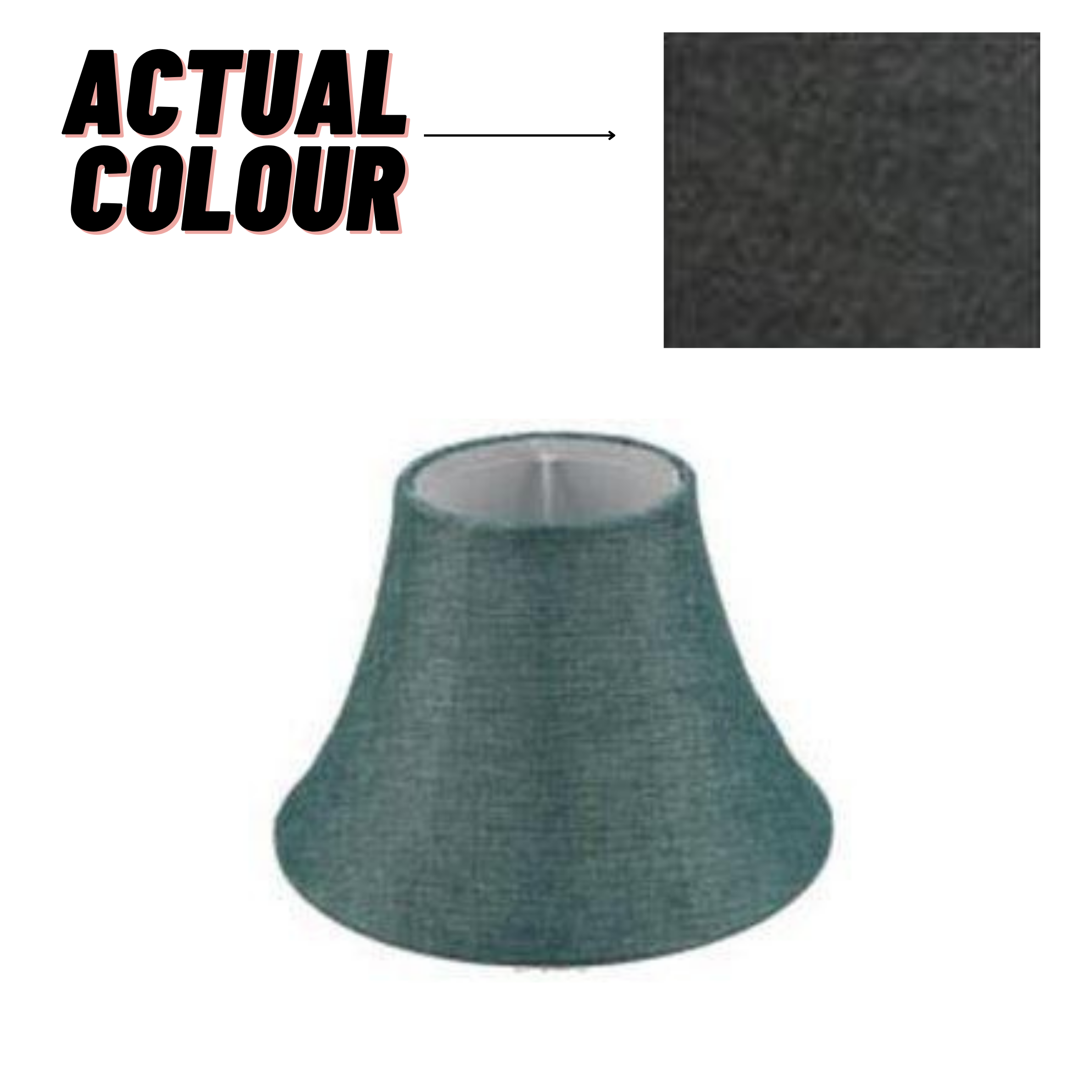 5.10.7 Inch Bell Lamp Shade - Black Hessian Fabric for Table Lamps & Ceiling Lights | Perfect for Living Room, Bedroom & Office Decor