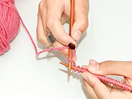 VinBee 6-Pack Crochet Loop Rings - Finger Holder for Knitting & Crafts