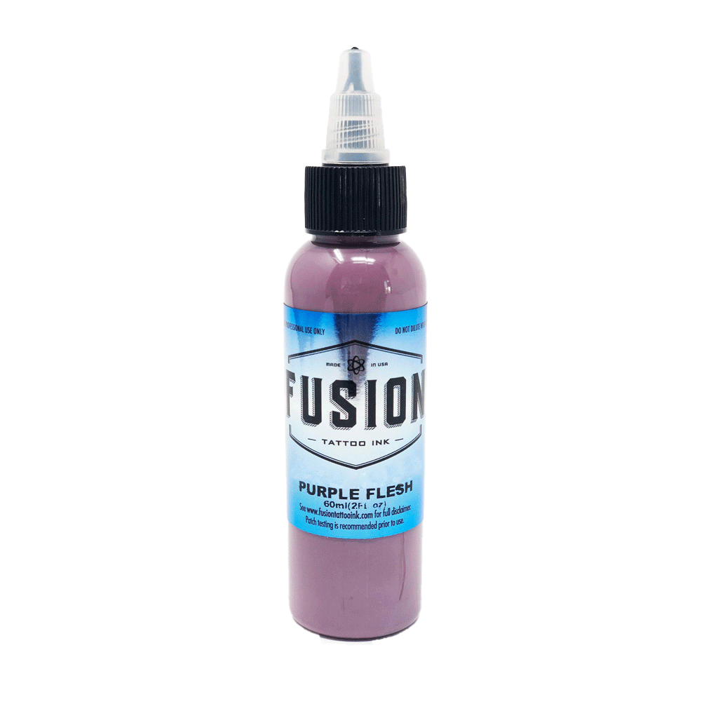 Premium Purple Flesh Fusion Ink - 1 oz Bottle for Tattoo Artists & Body Art Professionals - Perfect for Tattooing, Permanent Makeup & Artistic Designs