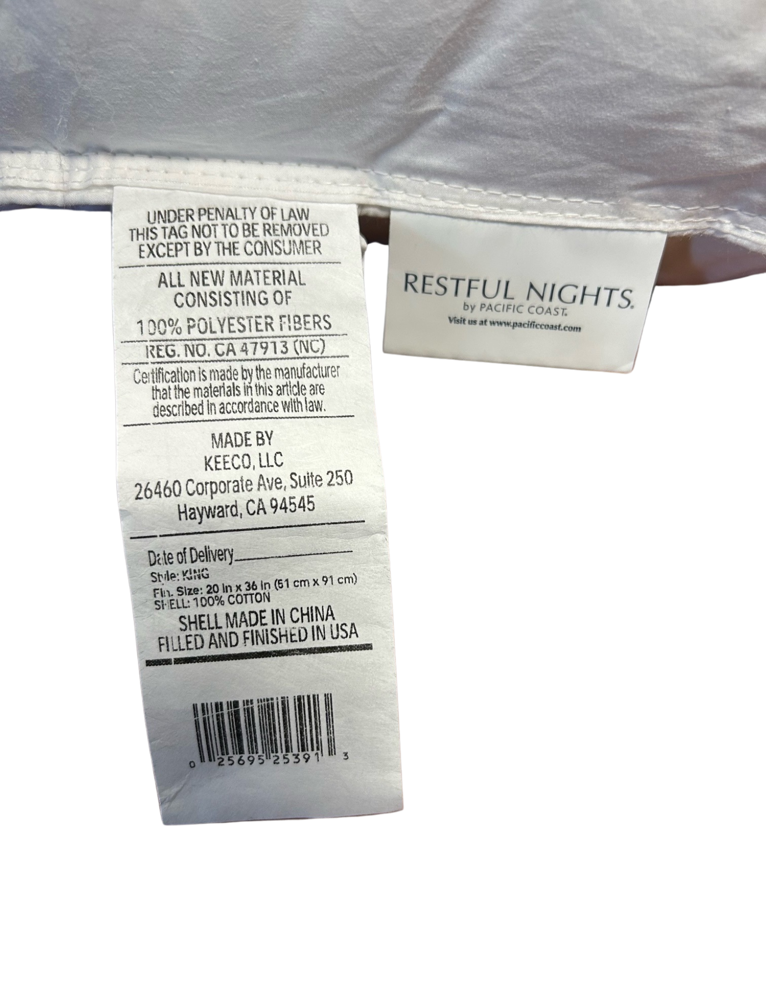 Restful Nights Trillium Firm Pillow - Orthopedic Support for Neck & Shoulder Pain Relief - Perfect for Side, Back & Stomach Sleepers - Ideal for Home, Travel & Office Use