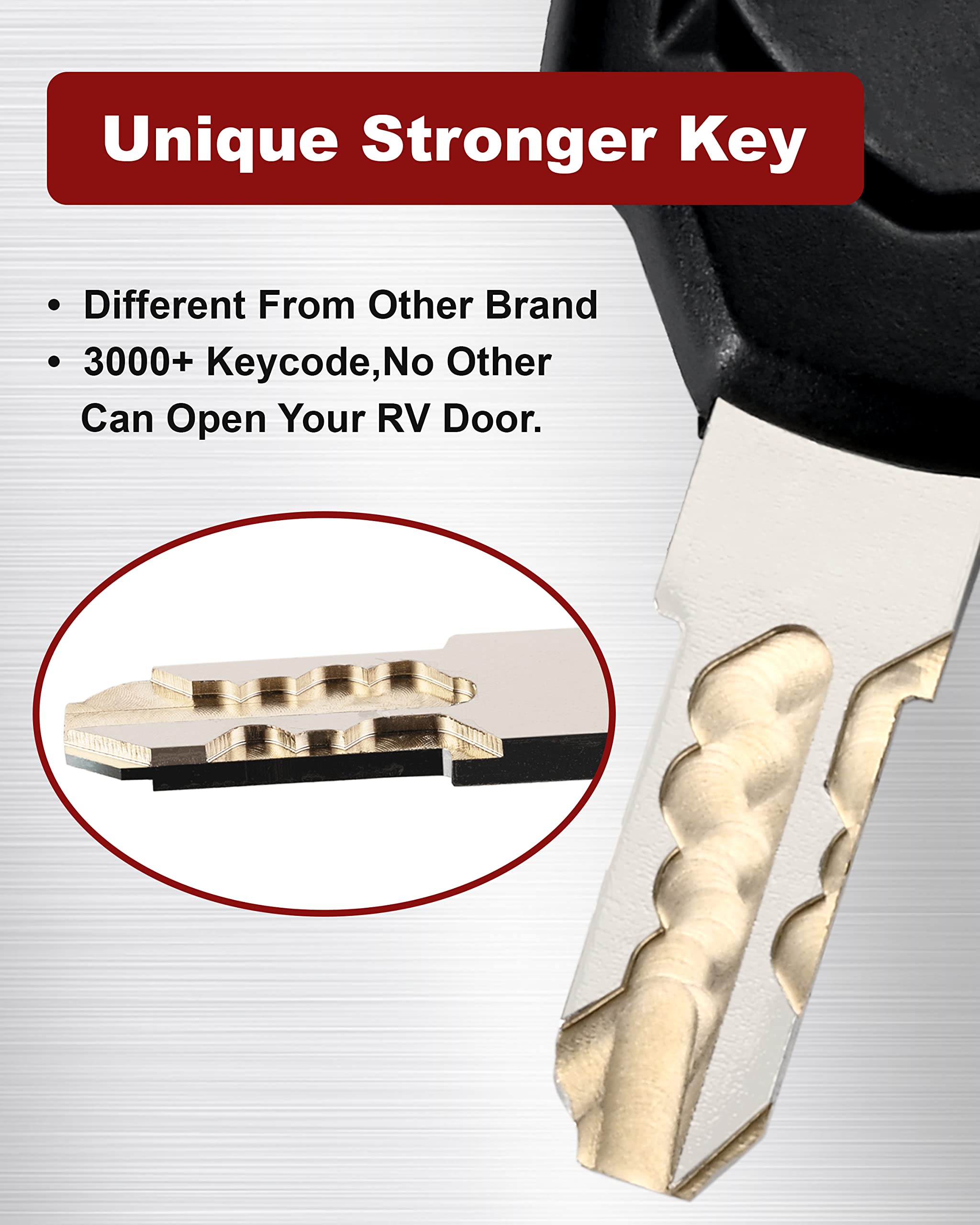 Universal RV Camper Door Lock Latch with Deadbolt & Handle - Heavy Duty Security Lock for Travel Trailers, 5th Wheels & Compartment Doors (Black, 3-Pack with 12 Matching Keys) | Perfect for Outdoor Adventures & Camper Security