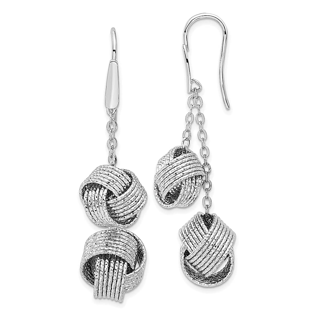 Bronze Diego Massimo Textured Love Knot Drop Dangle Chandelier Earrings - Fashion Jewelry for Women - Perfect Gift for Her - Elegant for Date Nights, Weddings & Special Occasions