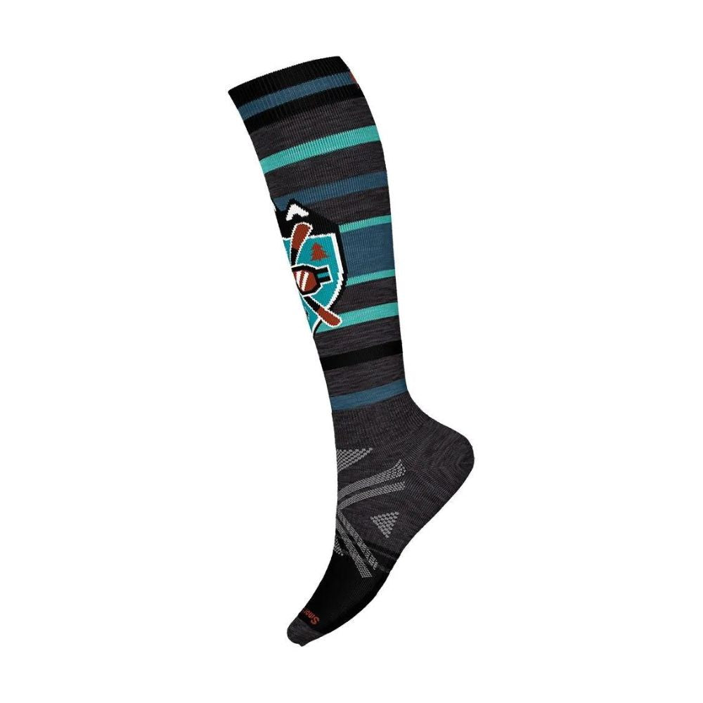 Smartwool Men's Ski Socks - Full Cushion Alpine Edge Charcoal - Warm & Durable Merino Wool Socks for Skiing, Snowboarding & Winter Sports