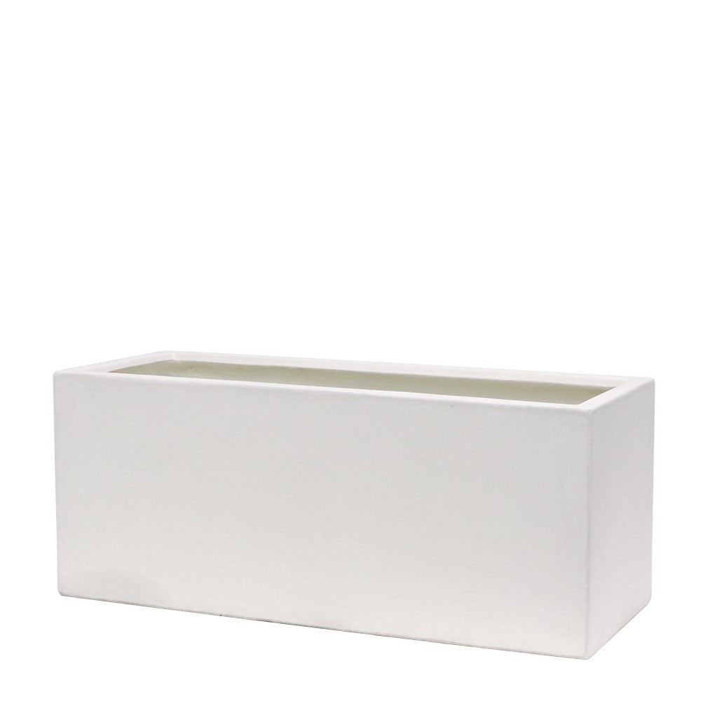 Waihou White Outdoor Planter Medium - Modern Garden Flower Pot for Patio, Balcony & Backyard Decor