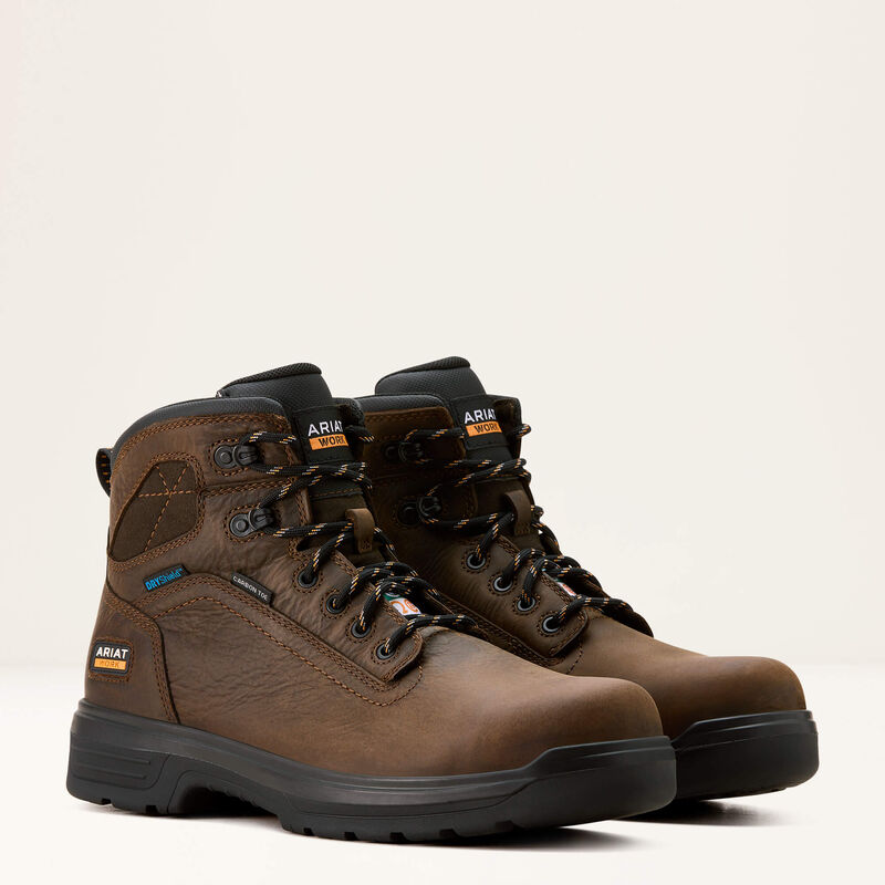 Turbo 6 CSA Approved Waterproof Carbon Toe Work Boots - Heavy Duty Safety Shoes for Construction, Industrial & Outdoor Work