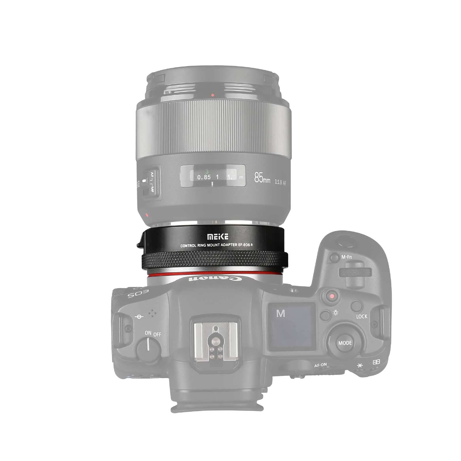 Meike MK-EFTR-B Metal Auto-Focus Mount Adapter with Control Ring - Canon EF/EF-S Lens to EOS R/RP/R5/R5C/R6/C70 Camera Converter - Perfect for Photography & Videography