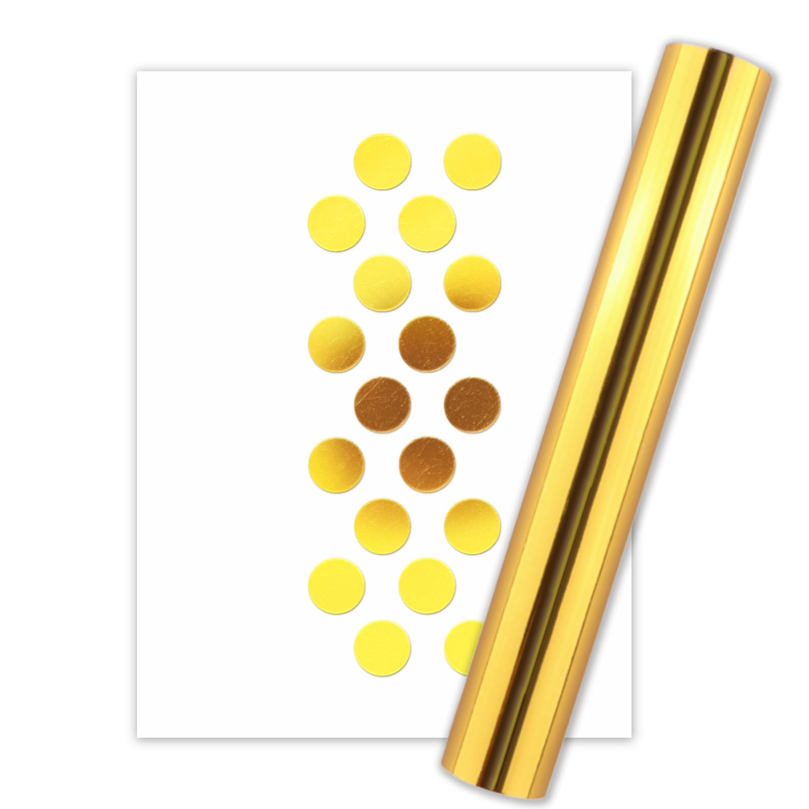 Briartw 4 Rolls Glimmer Hot Foil Roll Bundle - Gold Heat Activated Foil for Glimmer Hot Foil System & Heat Foil Pen - 5.9