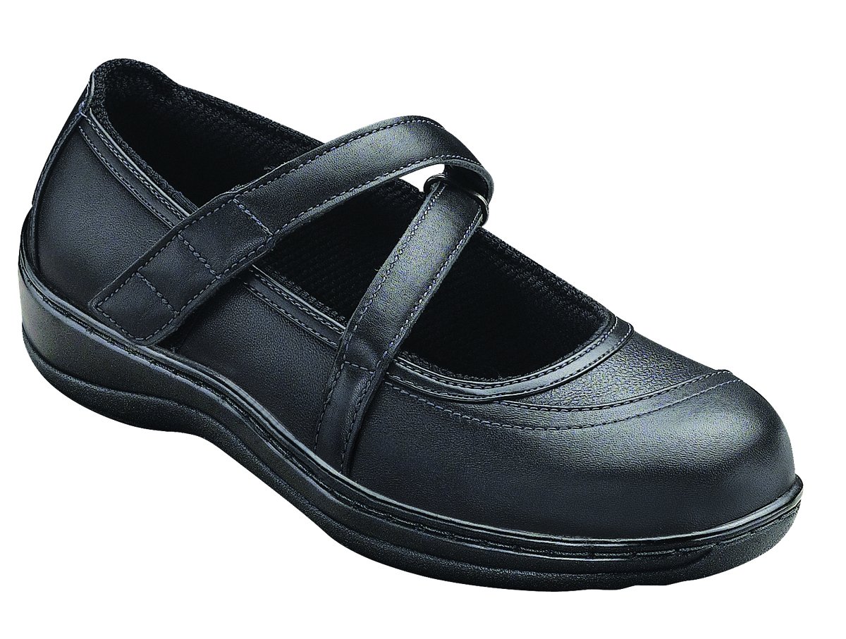 Orthofeet Women's Arch Support Mary Jane Shoes - Therapeutic Footwear for Heel Pain Relief & Plantar Fasciitis - Comfortable Walking Shoes with Cushioned Ergonomic Sole & Wide Width Options - Celina Style - Perfect for Work, Travel & Everyday Wear