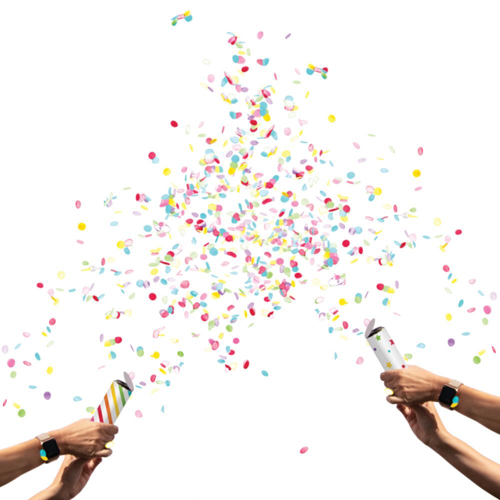 12 Pack Bulk Small Confetti Cannons for Parties, Weddings & Celebrations - Colorful Party Poppers for Birthdays, New Year & Special Events