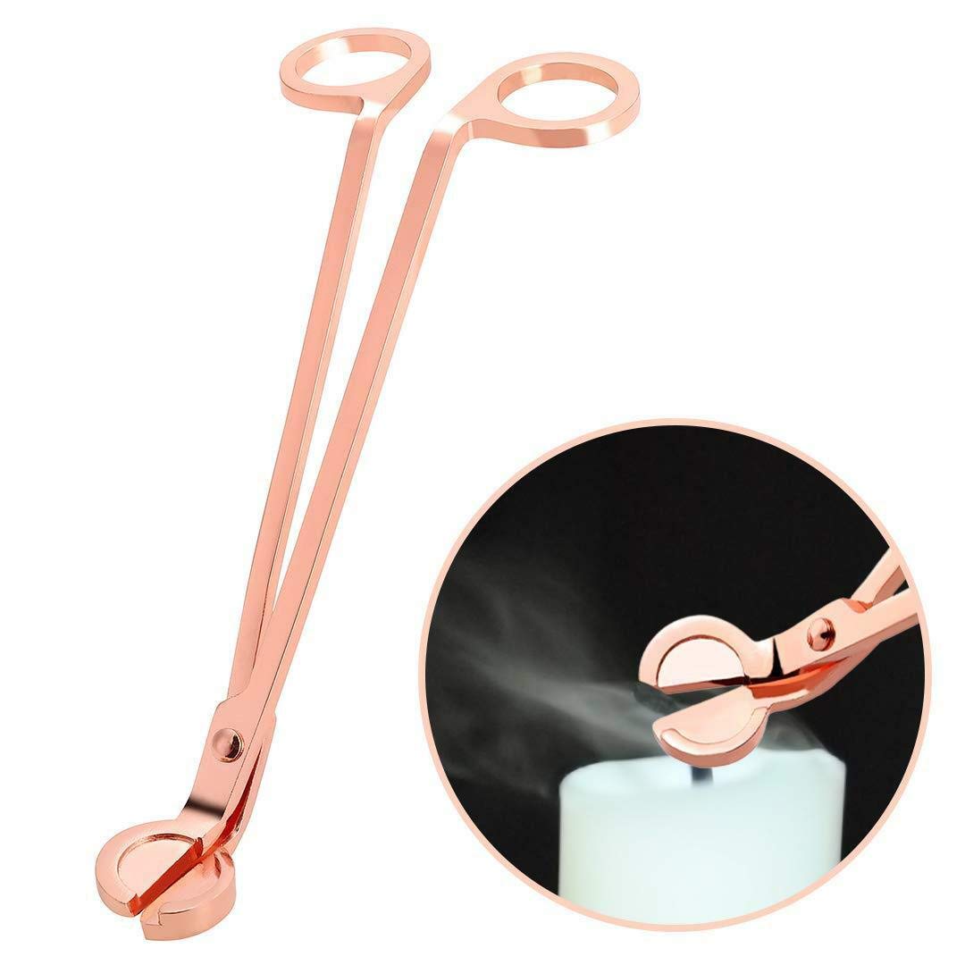 Premium Rose Gold Candle Wick Trimmer & Scissor - Essential Tool for Long-Lasting Candles, Perfect for Home Decor, Spa Relaxation & Romantic Ambiance