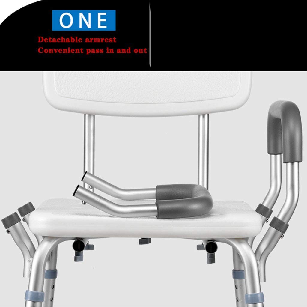 CHEWYNP Folding Shower Chair for Elderly, Adults & Disabled - Non-Slip Bath Stool with Adjustable Height - Ideal for Seniors, Pregnant Women & Post-Surgery Recovery - Perfect for Bathroom Safety & Relaxation