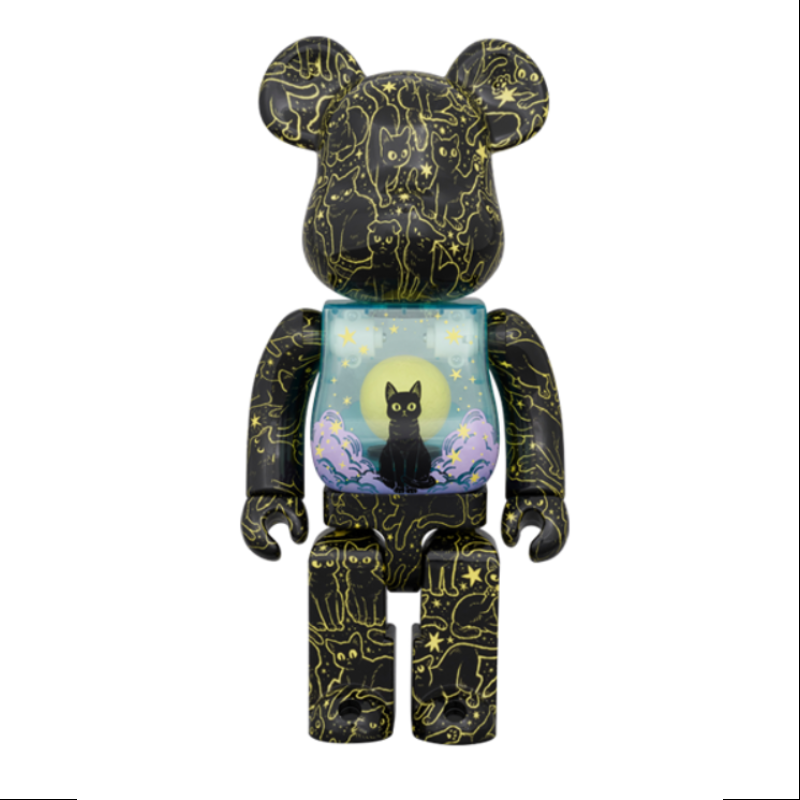 Be@rbrick Cat In The Night Sky 400% Limited Edition Vinyl Art Toy (2024) - Perfect for Collectors & Anime Fans Home Decor