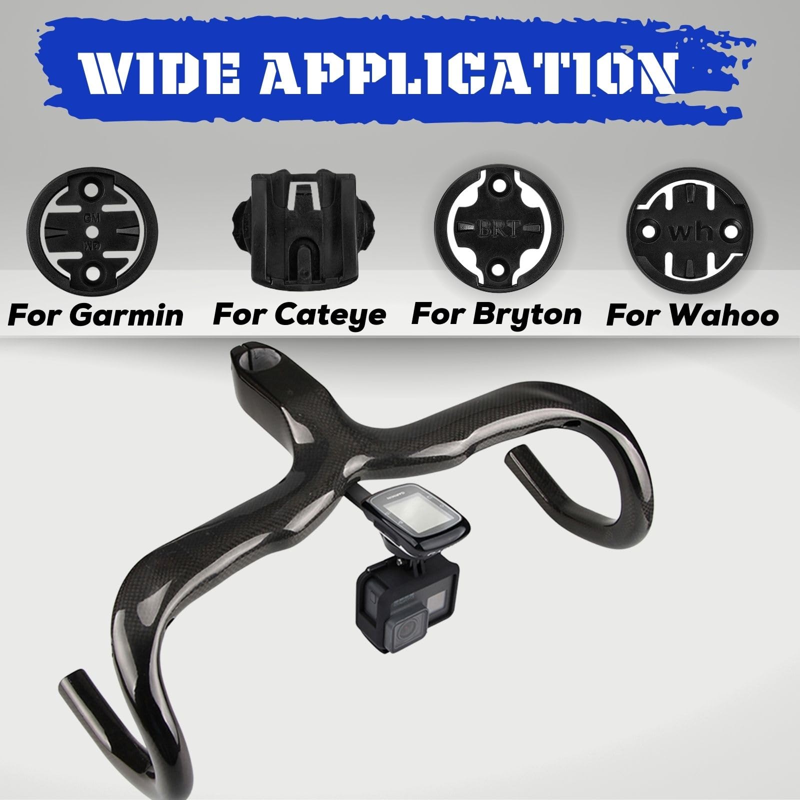 Corki Cycles Out Front Bike Computer Mount - Compatible with Garmin, Wahoo, Bryton & Cateye GPS - Secure Handlebar Attachment for Road & Mountain Biking