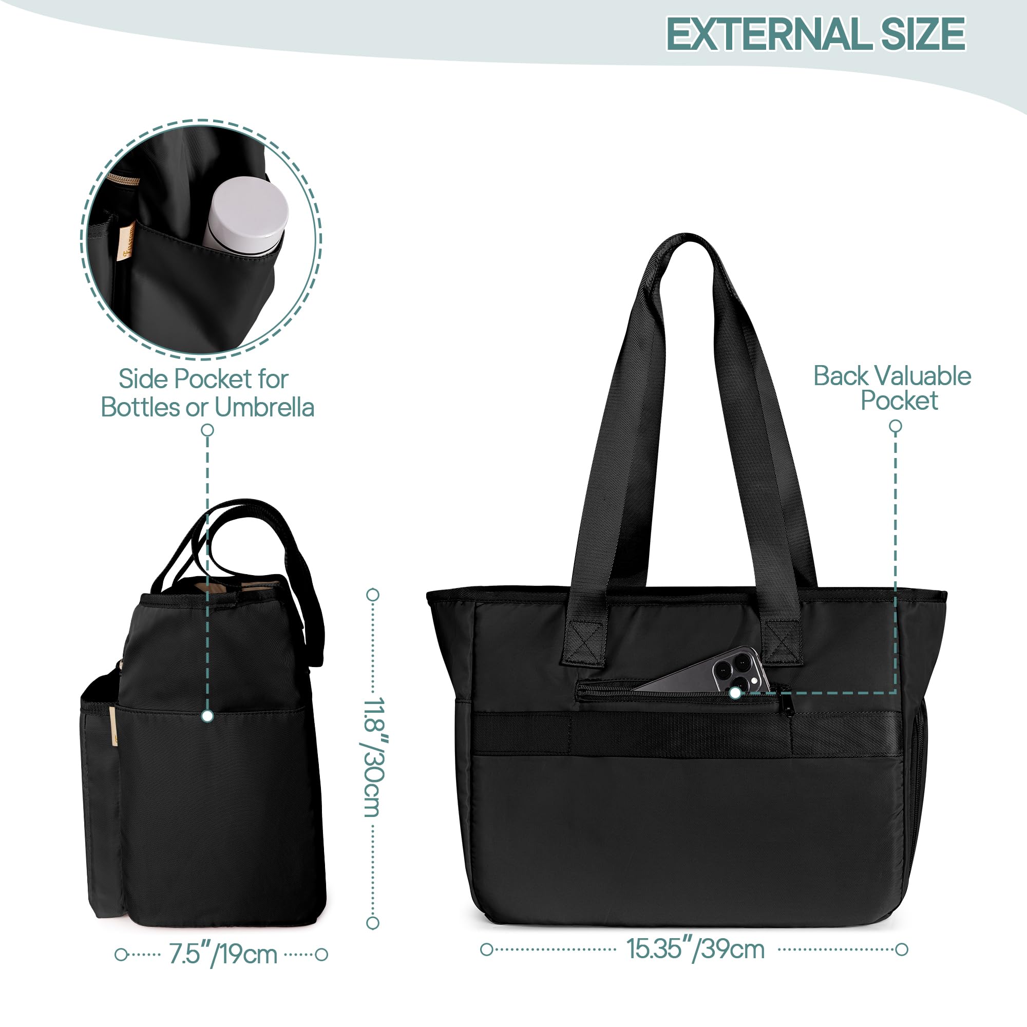 Fasrom Wearable Breast Pump Tote Bag - Compatible with Medela Pump in Style, Includes Breastmilk Cooler Bag (Holds 4 Baby Bottles up to 5oz) - Perfect for Working Moms, Travel & On-the-Go Pumping