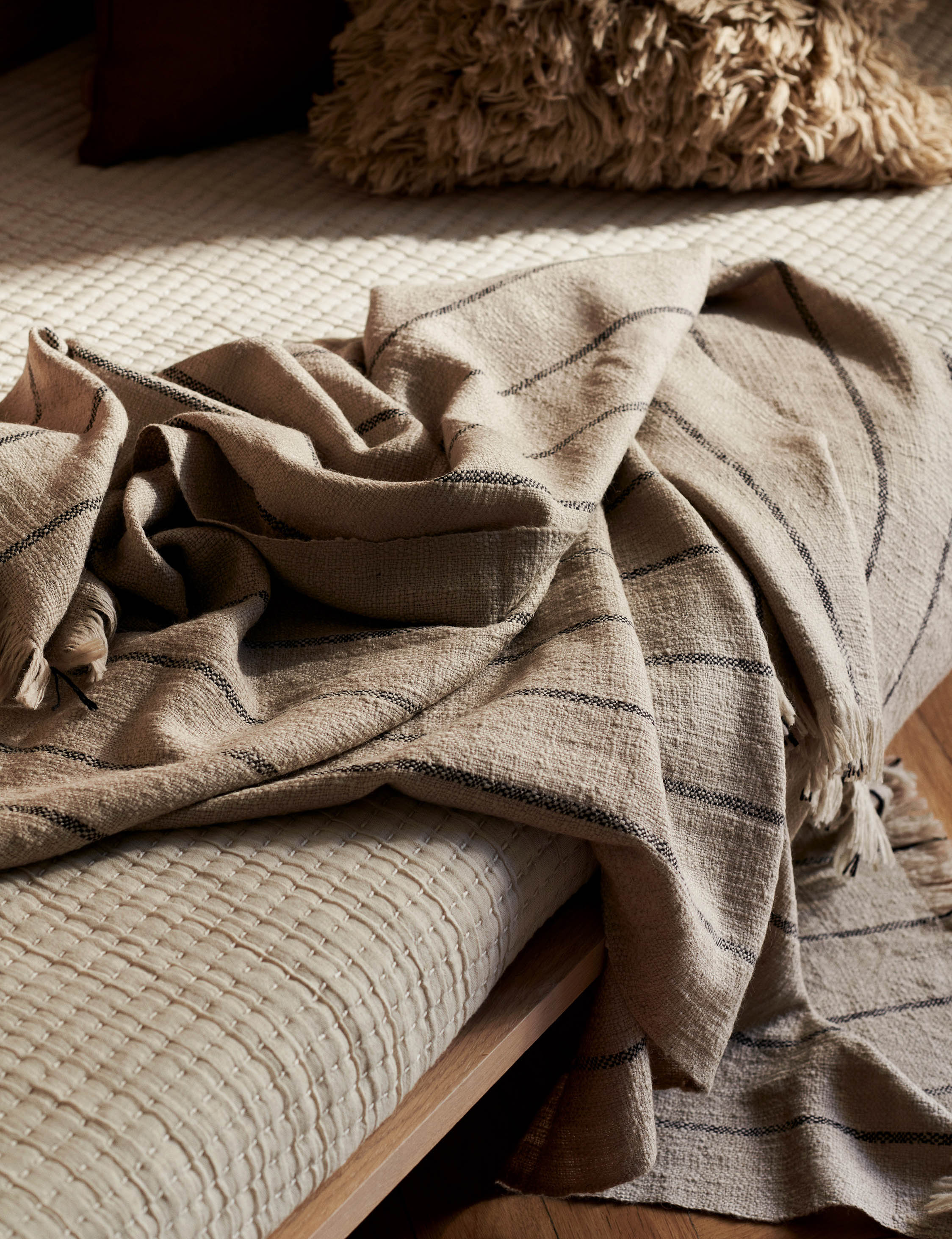 Ferm Living Calm Throw Blanket - Soft & Cozy Knit Throw for Sofa, Bed, or Travel - Perfect for Relaxing at Home or Outdoor Adventures