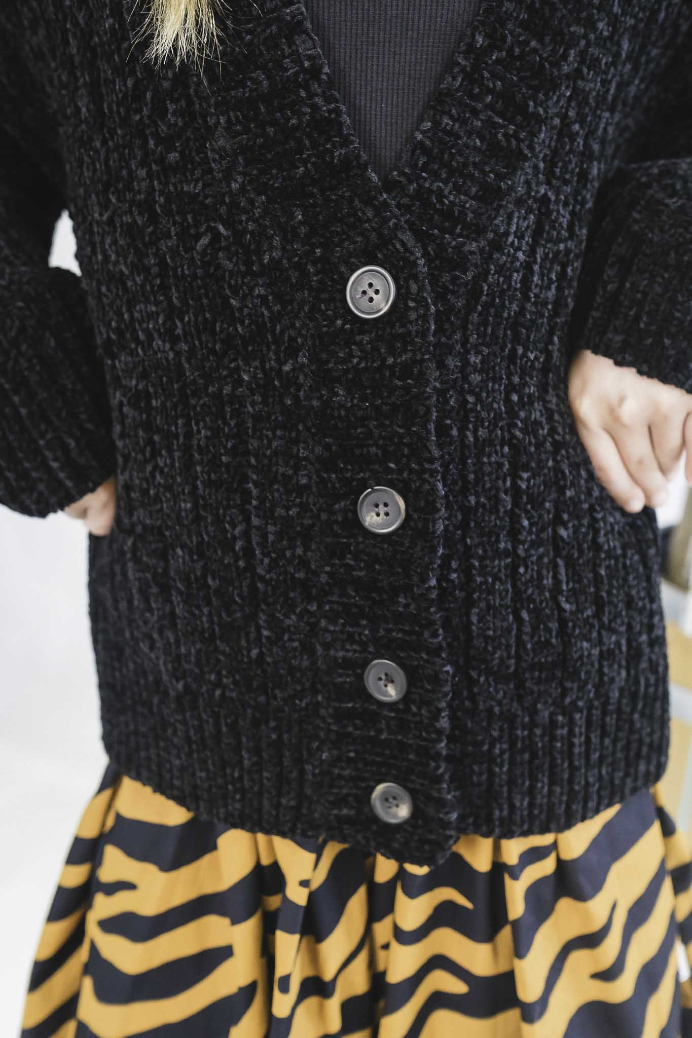 Gianna Black Cardigan for Girls - Soft & Stylish Knit Sweater for School, Parties & Everyday Wear