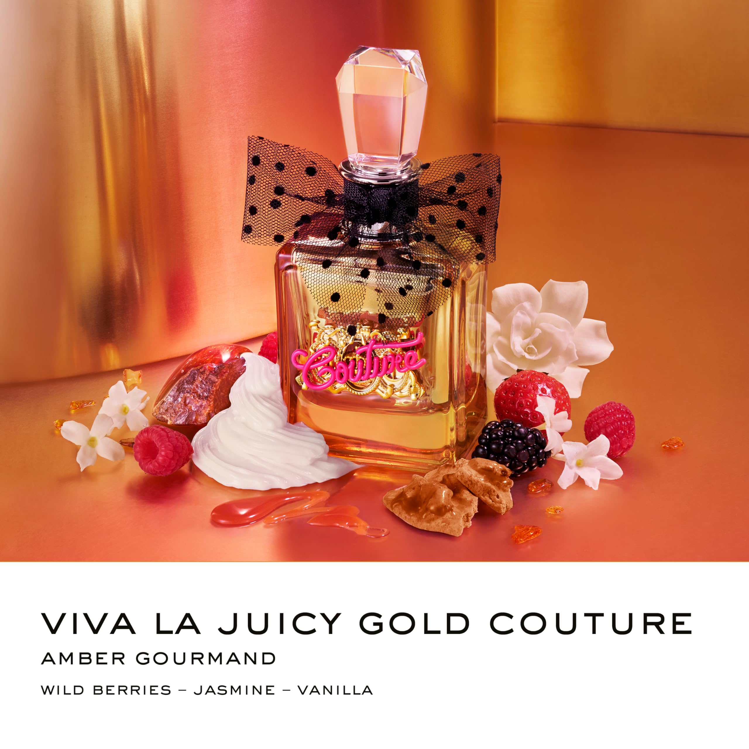 Juicy Couture Viva La Juicy Gold Eau De Parfum for Women - Fruity Floral Fragrance with Berry, Jasmine & Vanilla Notes | Long-Lasting EDP Spray | Perfect for Date Night, Office & Special Occasions