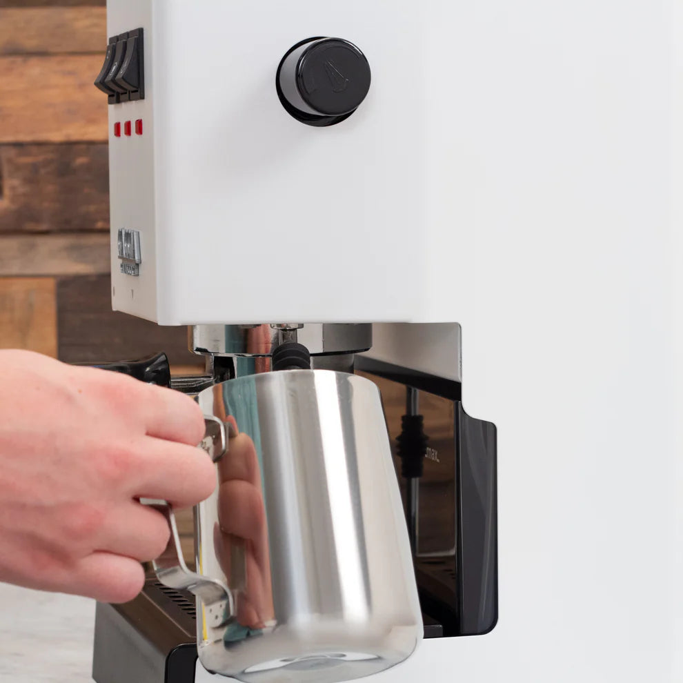 Gaggia Classic Pro E24 Espresso Machine in Polar White - Professional Italian Coffee Maker for Home & Office Use