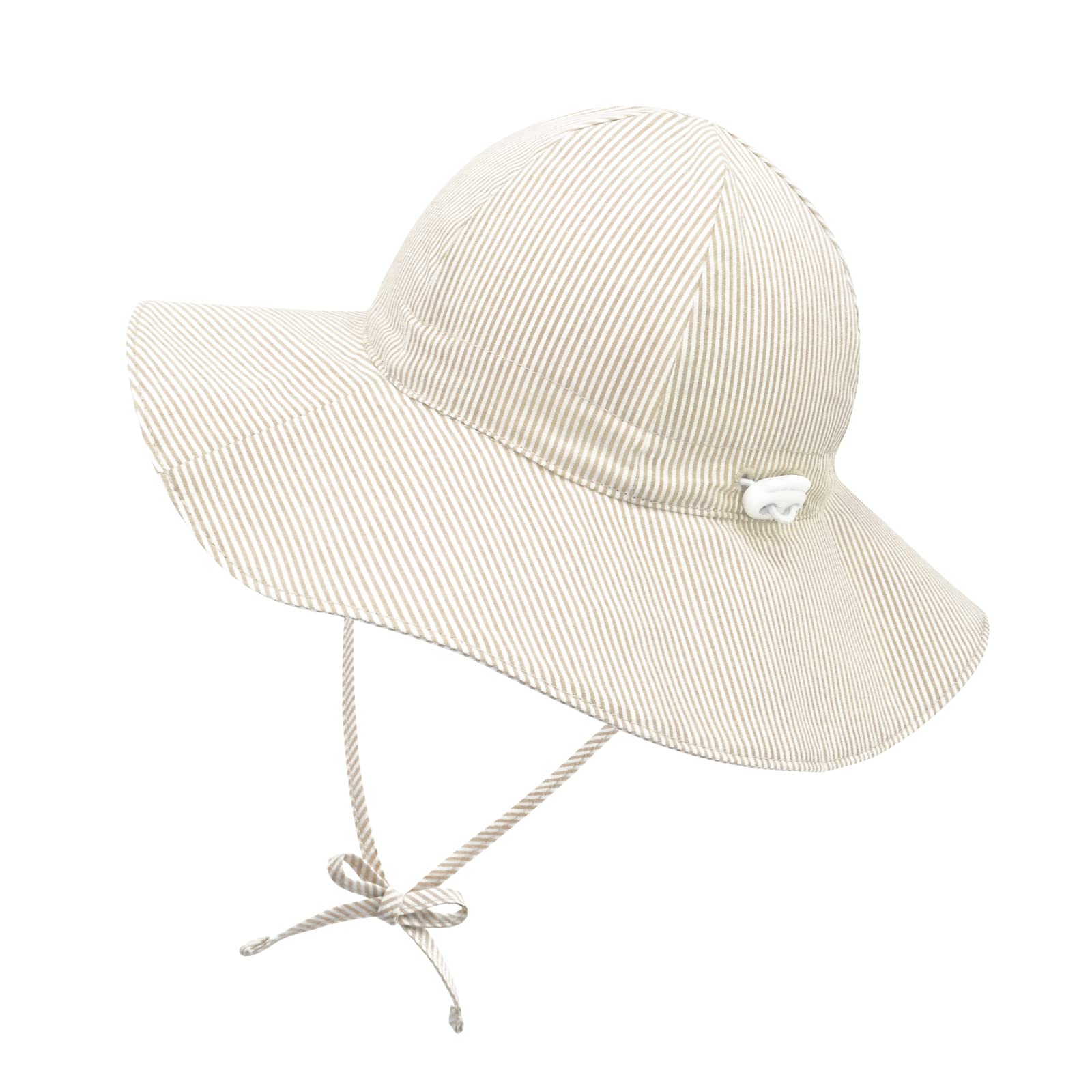 UPF 50+ Baby Sun Hat for Boys & Girls - Wide Brim Cotton Infant Beach Hat for Toddlers - Perfect for Outdoor Play, Pool Days & Summer Protection
