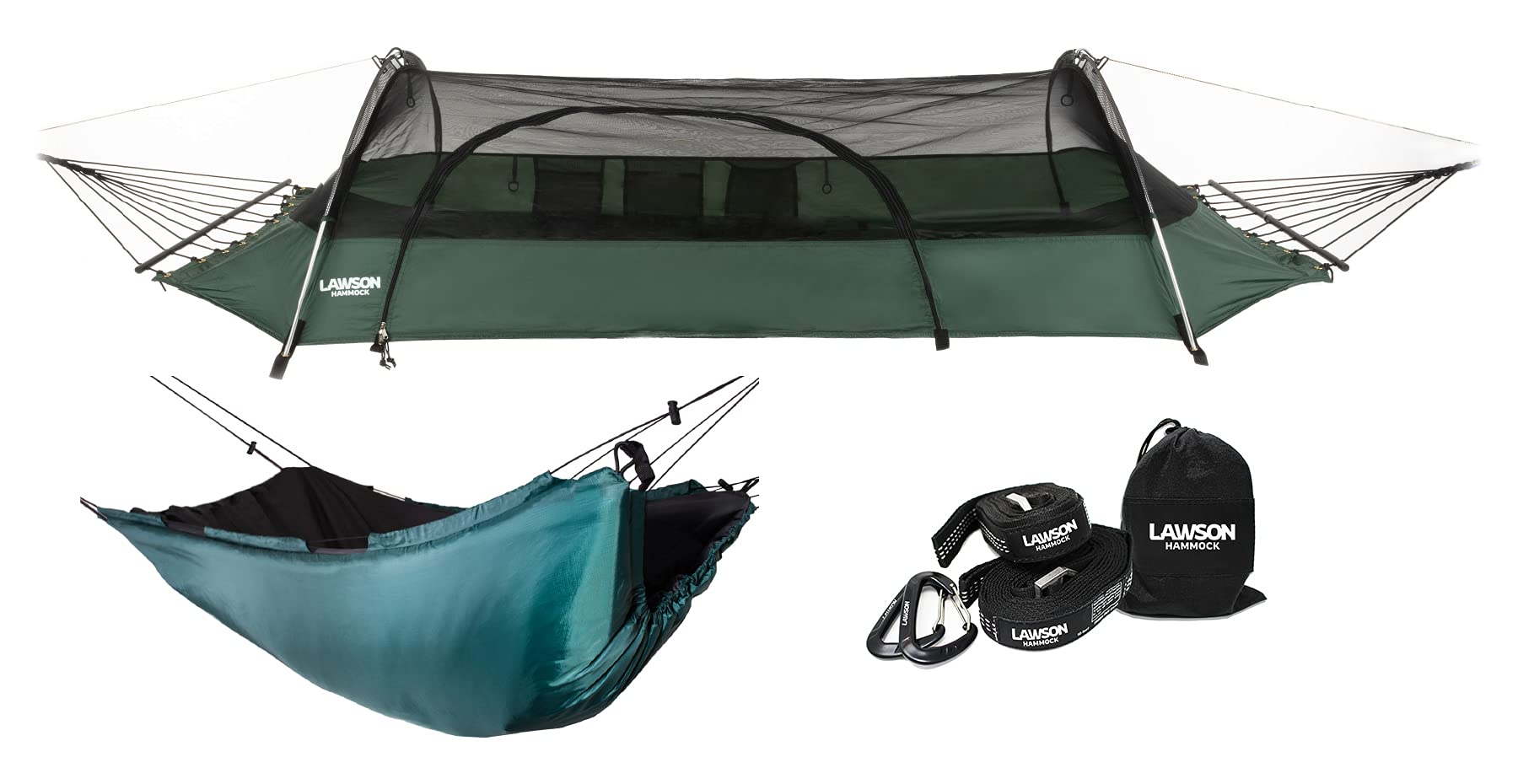 Lawson Hammock Blue Ridge Camping Hammock - Portable Lightweight 2-in-1 Hammock Tent for Backpacking, Hiking & Outdoor Adventures - Perfect for Camping, Backyard Relaxation & Travel