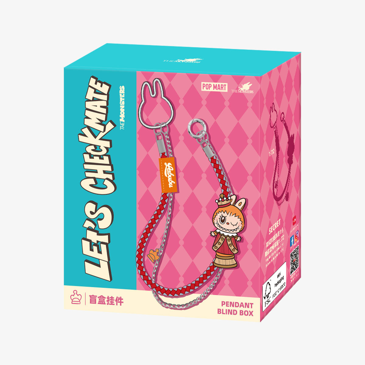 THE MONSTERS Let's Checkmate Series Pendant Blind Box - Cute Chess-Themed Collectible Charms for Kids & Adults - Perfect for Gifts, Party Favors, and Surprise Collectibles