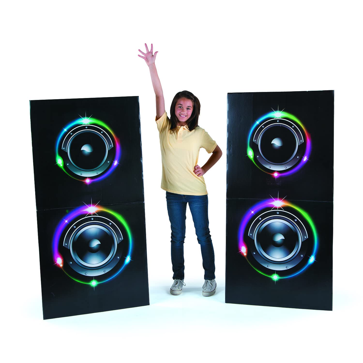 Dance Party Speaker Stand Ups - 2pc Large Floor Decor for VBS & Events