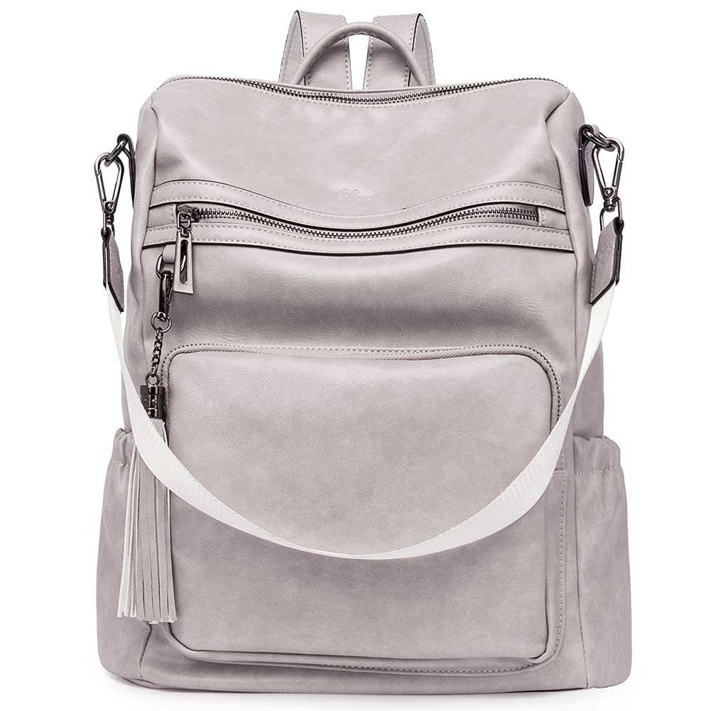 CLUCI Women's Fashion Leather Backpack Purse - Large Designer Shoulder Bag with Tassel for Travel, Work & Daily Use | Stylish Handbag for Commuting, Shopping & Weekend Outings