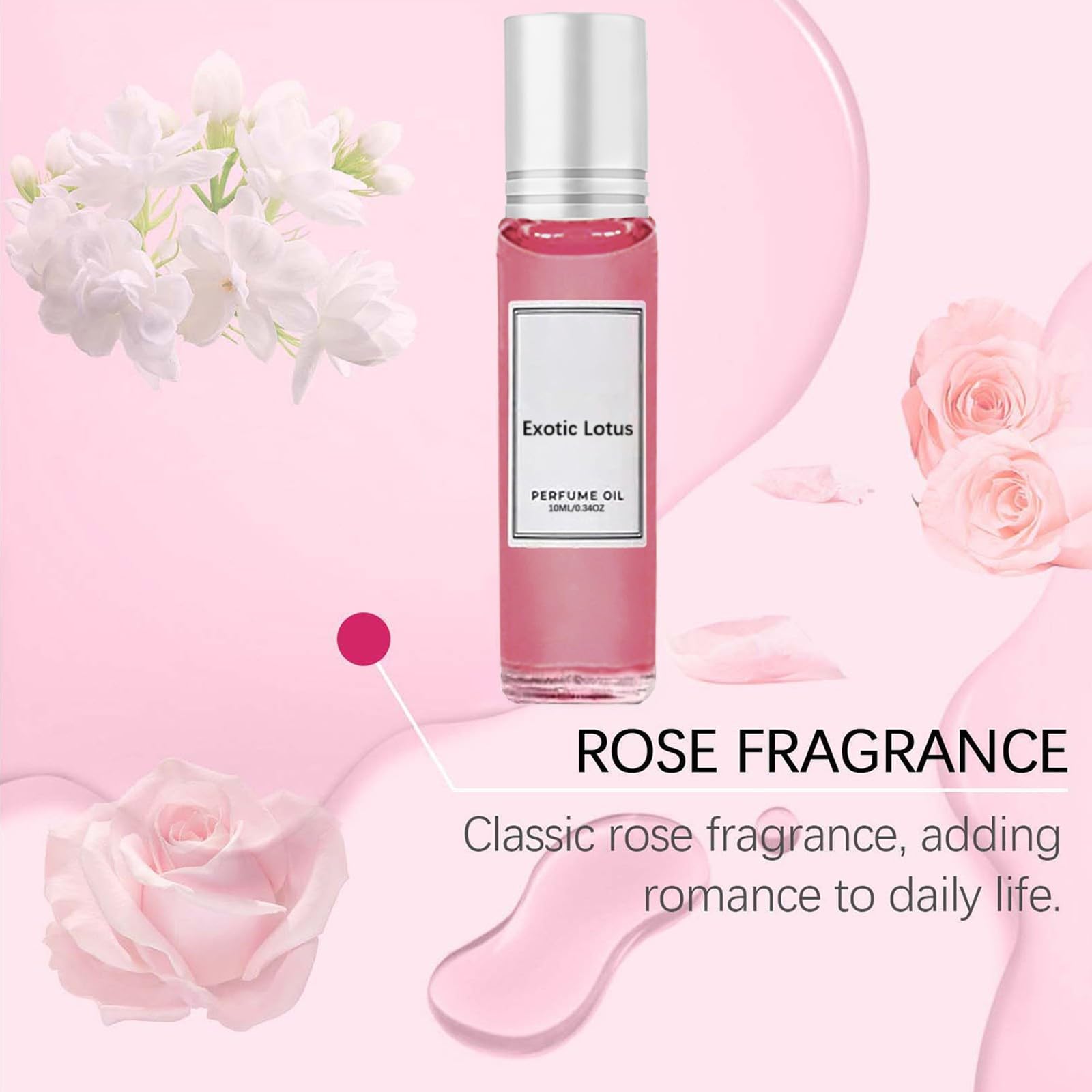 Women's Pheromone Perfume Oil - Sweet Original Scent Roll-On (Rose) | Portable & Long-Lasting Fragrance for Date Night, Office & Special Occasions