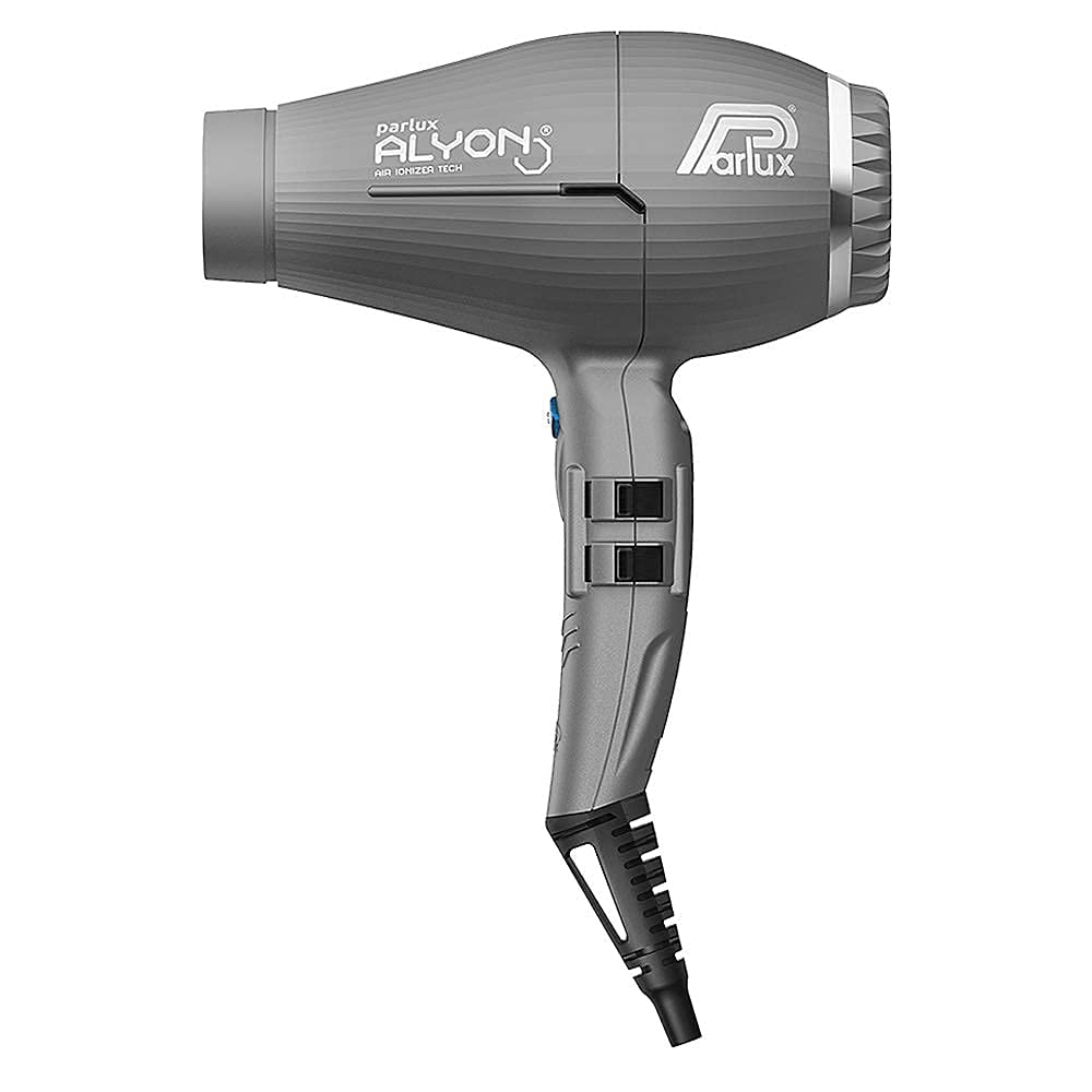 Parlux Alyon Matte Graphite Professional Hair Dryer with M Hair Designs Metal Mesh Diffuser - 2 Piece Styling Bundle for Salon-Quality Blowouts at Home