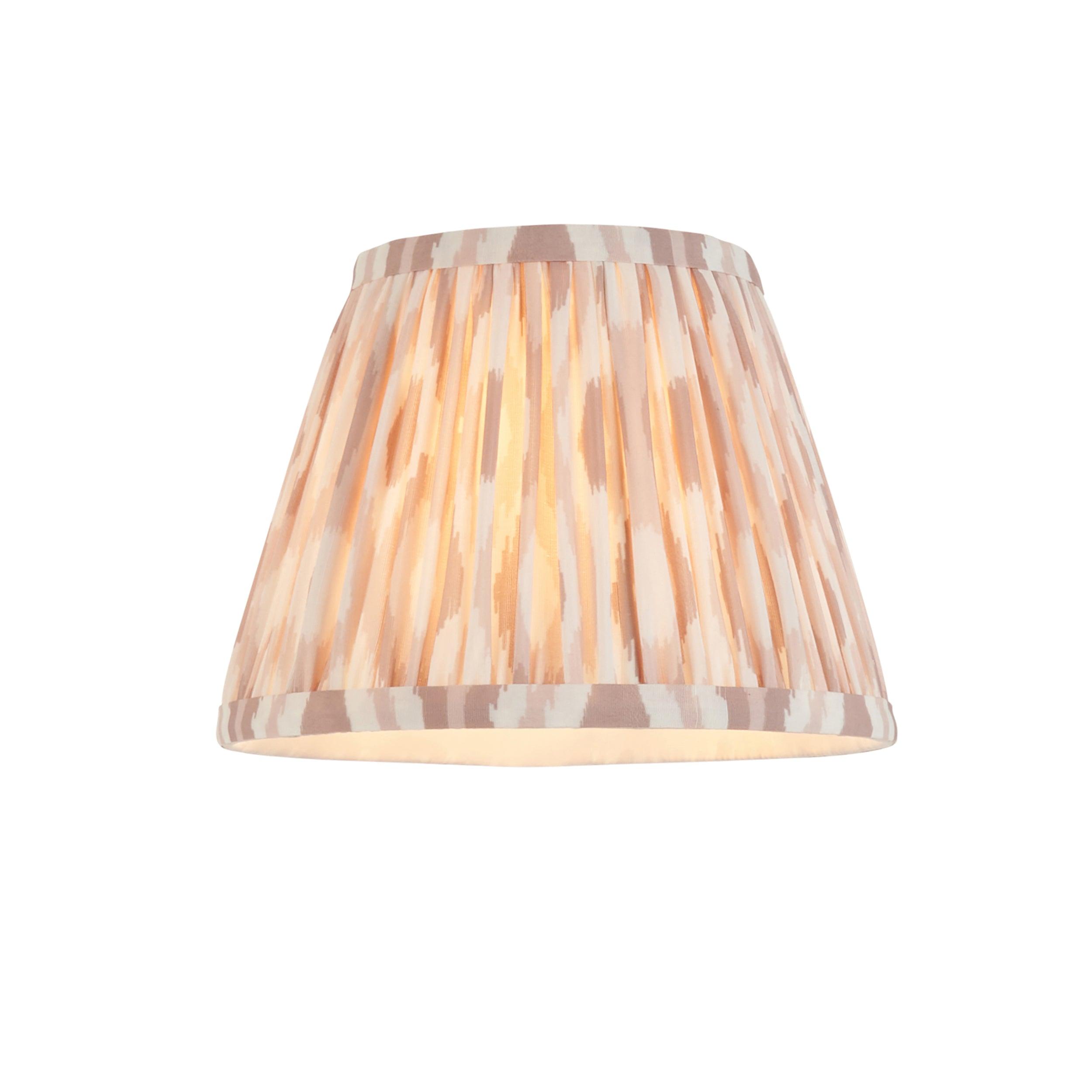 Bibury Wooden Wall Light with Ikat 20cm Neutral Shade - Handcrafted Wooden Sconce for Bedroom, Living Room, and Hallway Lighting