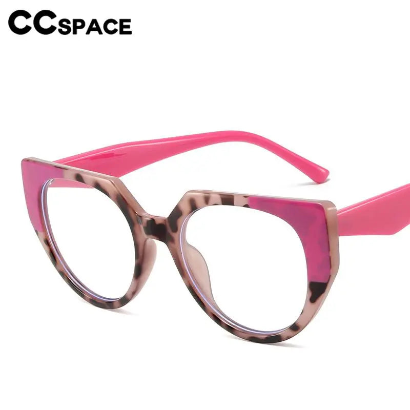 CCspace Women's Full Rim Cat Eye Reading Glasses R56954 - Stylish Blue Light Blocking Readers for Office, Reading & Computer Use