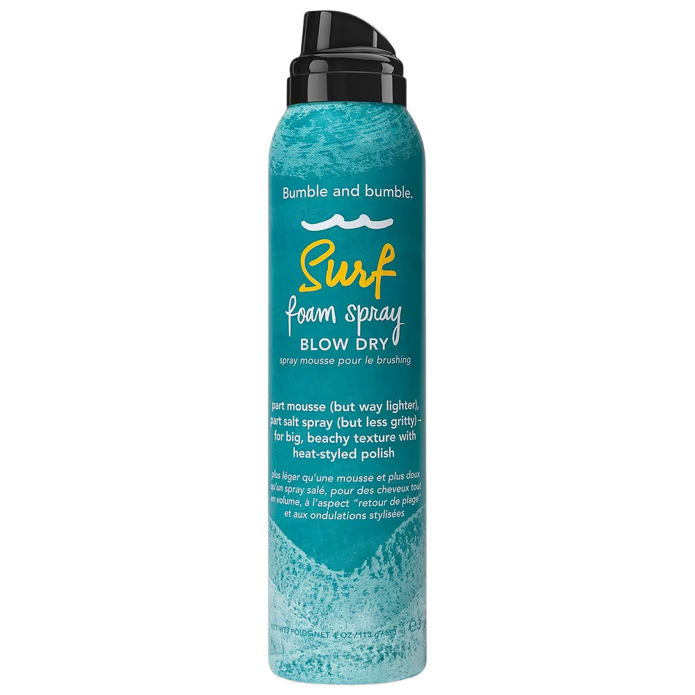 Bumble and Bumble Surf Foam Spray Blow Dry Mousse 4 oz - Volumizing & Texturizing Hair Styling Product for Beachy Waves & Effortless Volume | Perfect for Everyday Styling, Beach Days & Special Occasions