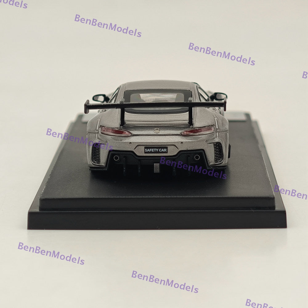 1:64 Rhino Model RM Mercedes AMG GTS Widebody Racing Sports Car Diecast Model - Silver - Collectible Toy for Display, Racing Enthusiasts & Car Lovers