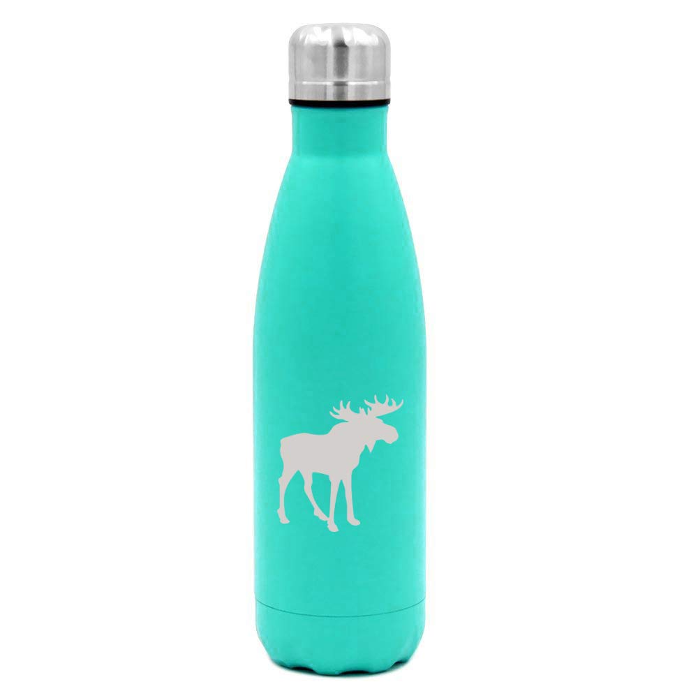 17 oz. Double Wall Vacuum Insulated Stainless Steel Water Bottle - Leak Proof Travel Mug with Handle & Lid - Keeps Hot/Cold for 24 Hours - Perfect for Hiking, Camping, Office & Gym Use