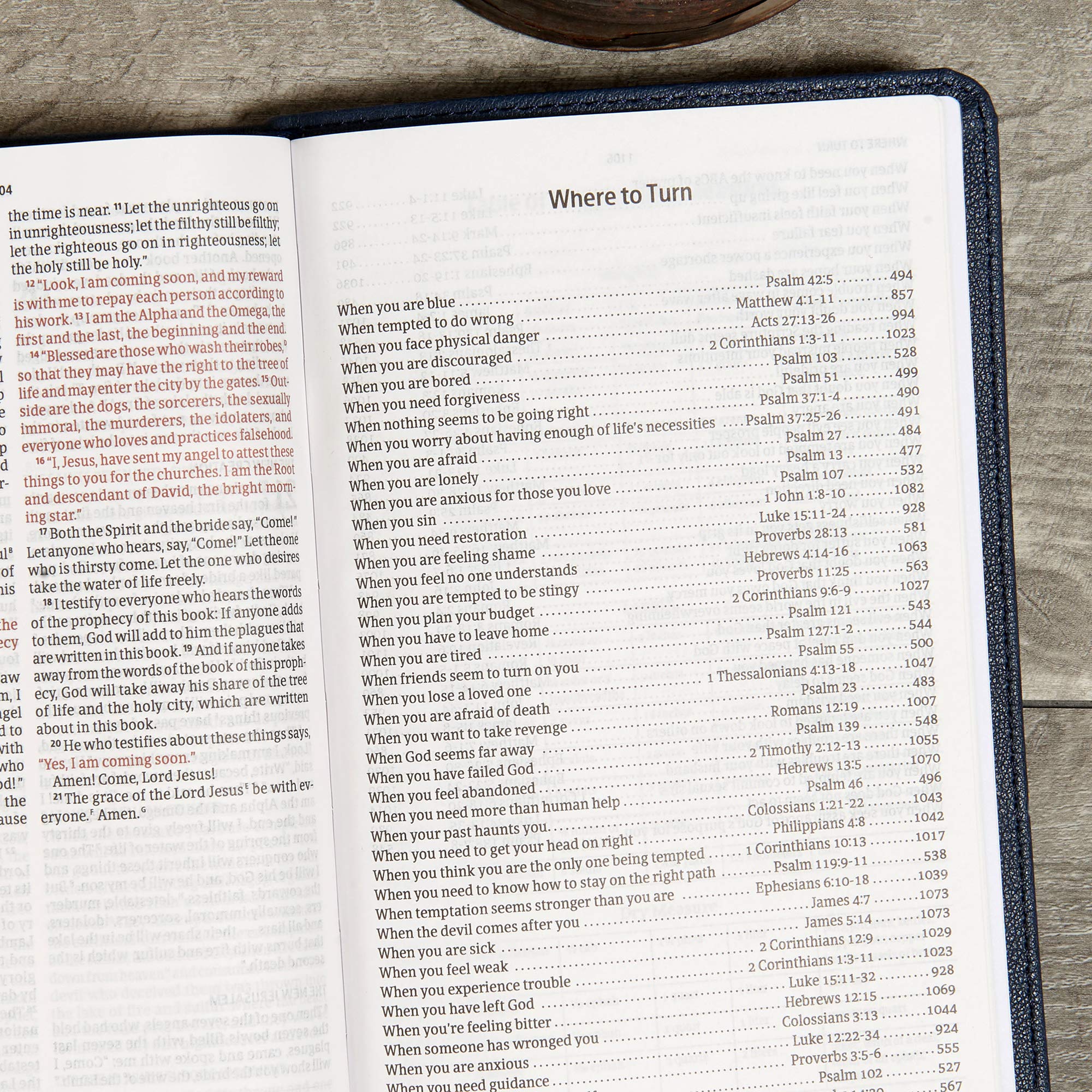 CSB Personal Size Bible - Navy LeatherTouch Cover, Red Letter Edition with Presentation Page & Full-Color Maps | Easy-to-Read Serif Font for Daily Devotion, Church Services & Bible Study