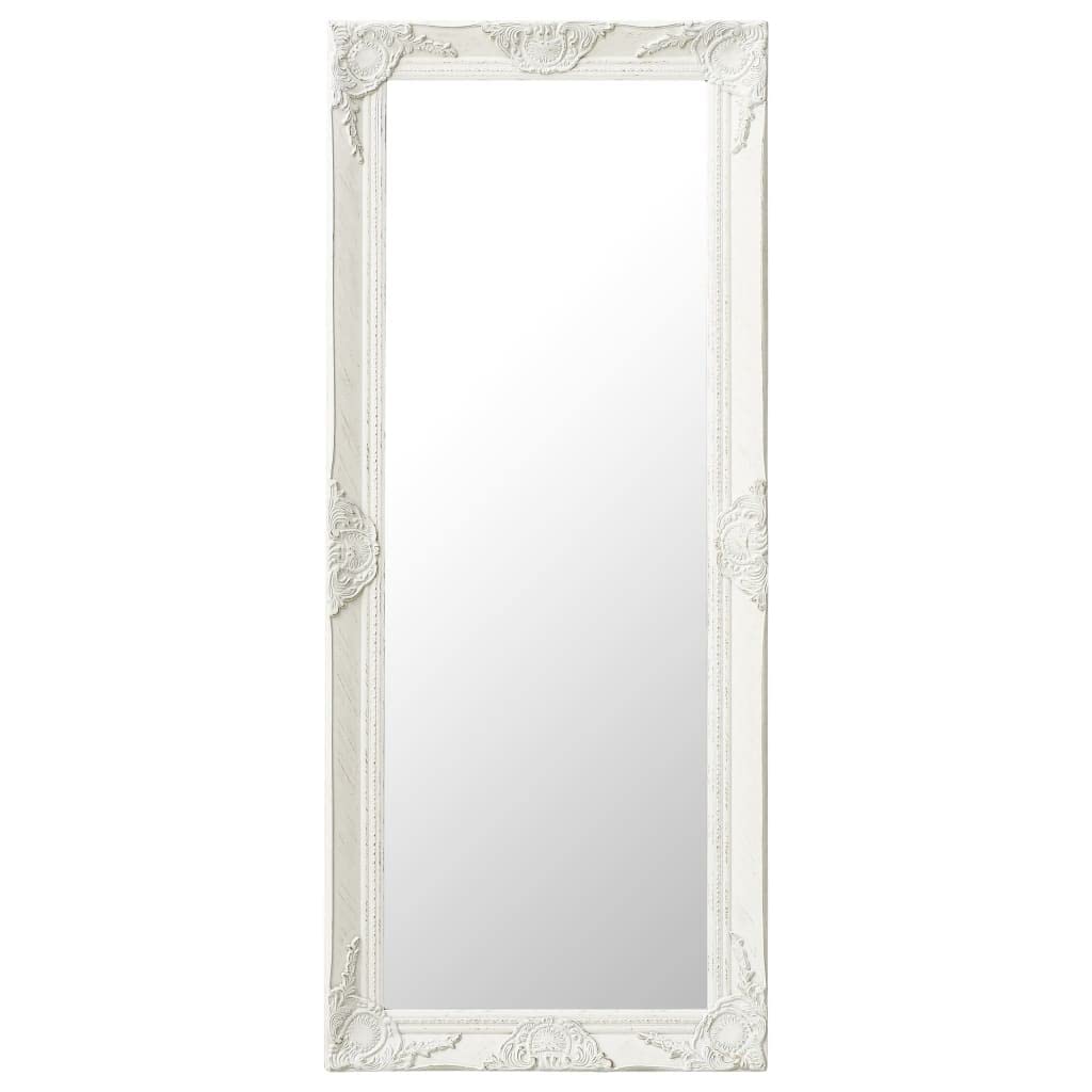 Baroque Style Wall Mirror with Wooden Frame - 19.7