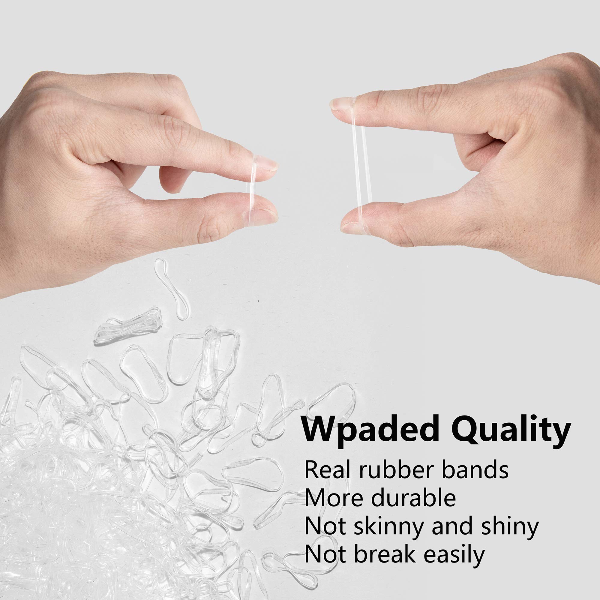 1000 Pcs Clear Elastic Hair Bands - Soft Tiny Rubber Bands for Kids Hair, Braids & Wedding Hairstyles | Gentle No-Slip Grip | Perfect for DIY Crafts, Ponytails & Hair Accessories (1000 Count, Clear)