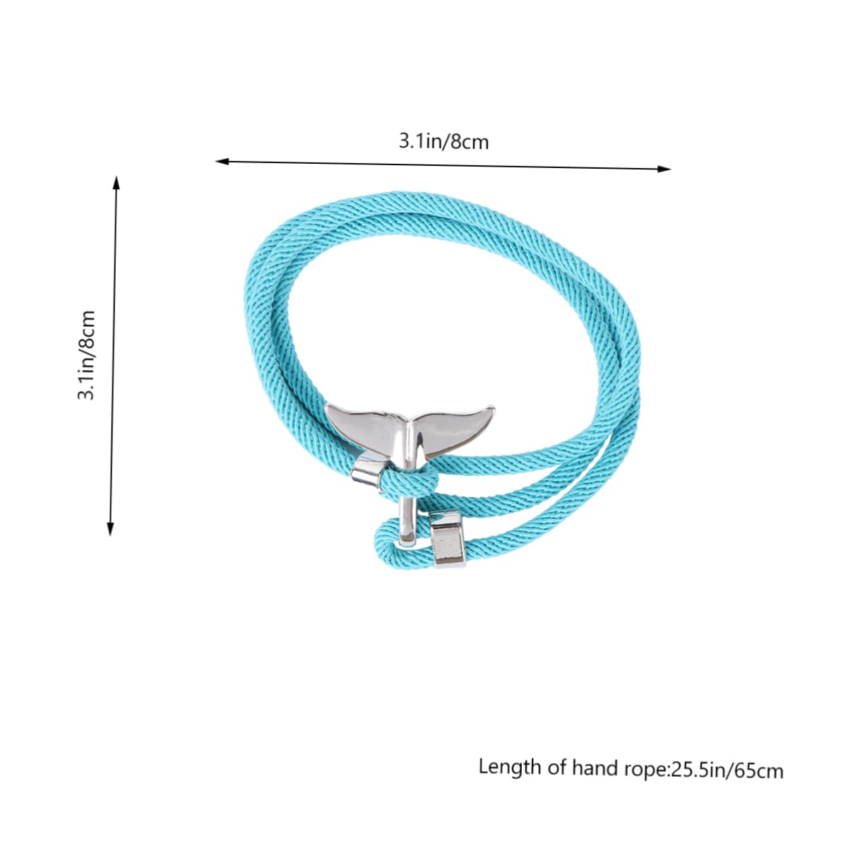 Whale Tail Bracelet Set of 2 - Nautical Rope Bracelets with Mermaid Tail Charm, Silicone Marine Bracelets for Women, Simple Boho Style Bangle - Perfect for Beach Vacation, Summer Accessories, and Ocean Lover Gifts