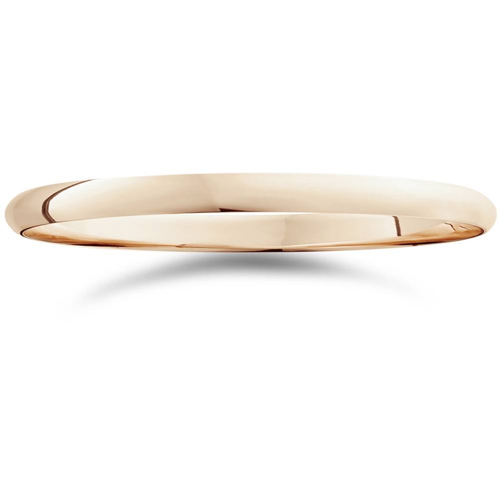 2mm 14K Rose Gold Comfort Fit Plain Wedding Band for Men & Women - Perfect for Engagement, Anniversary, and Everyday Wear